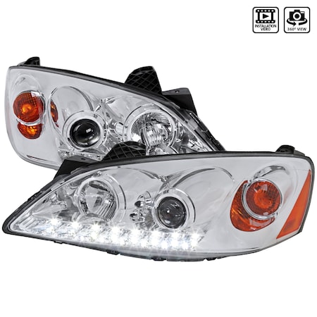 Spec-D Tuning 05-10 Pontiac G6 Projector Headlights - Chrome 2LHP-G605-RS